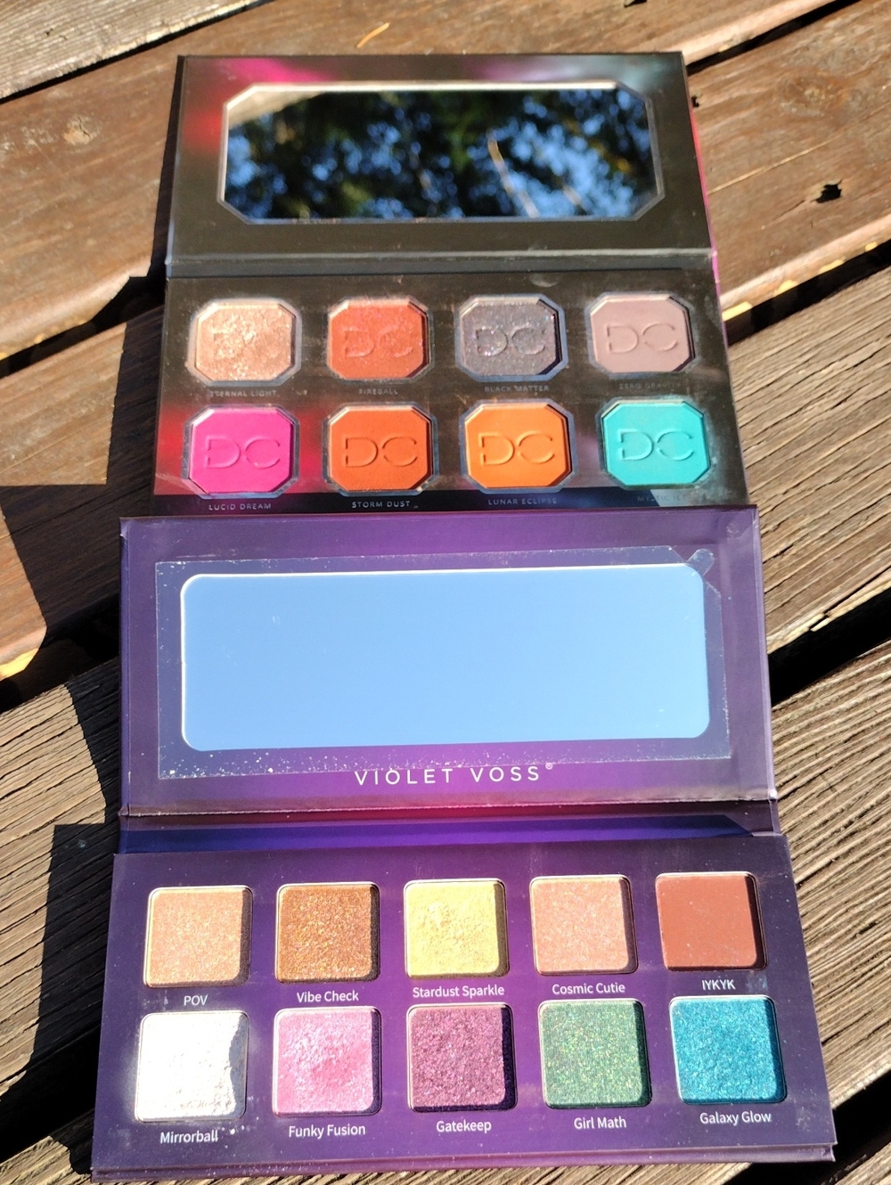 2 Sets Of Multi Colored Eyeshadows.
